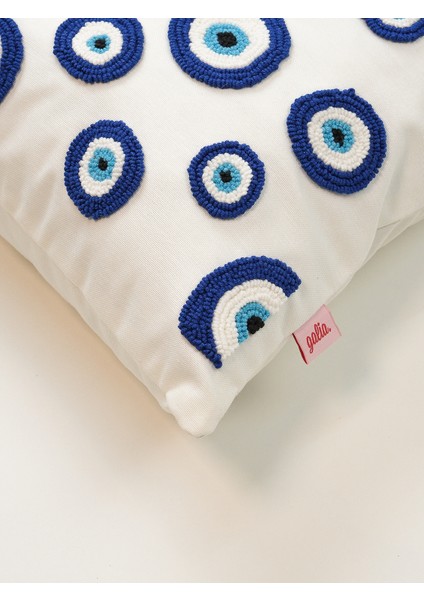 EVIL EYE - Nazar Boncukları Punch Kırlent Kılıfı - Mavi modelleri