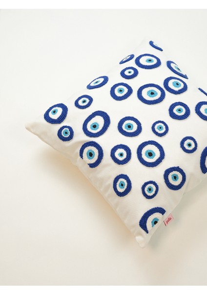 EVIL EYE - Nazar Boncukları Punch Kırlent Kılıfı - Mavi fırsatları