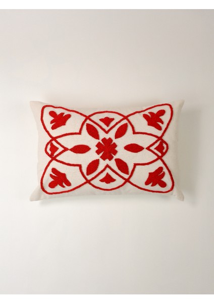 Marakeş Punch Kırlent Kılıfı - Kırmızı Dikdörtgen