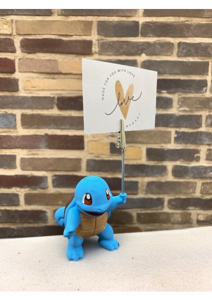 Squirtle Pokemon Fotoğraf ve Not Tutucu - Pokemon Temalı Masaüstü Aksesuarı Metal Kıskaç Notluk fiyatları