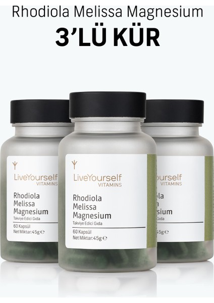 Rhodiola Melissa Magnesium 3’lü Kür