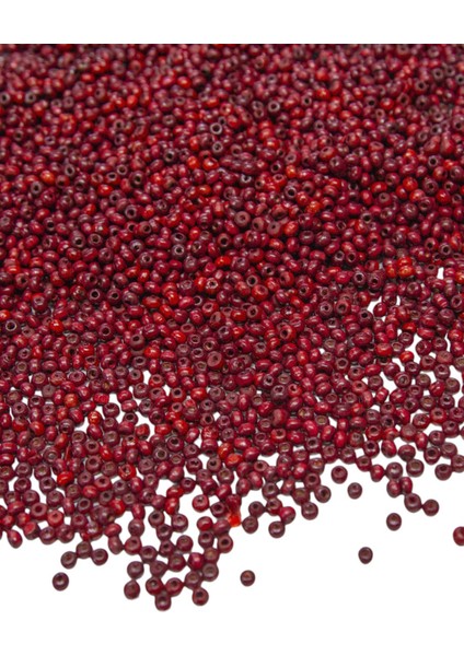 3 mm Bordo Renk Ahşap Boncuk 40 gr