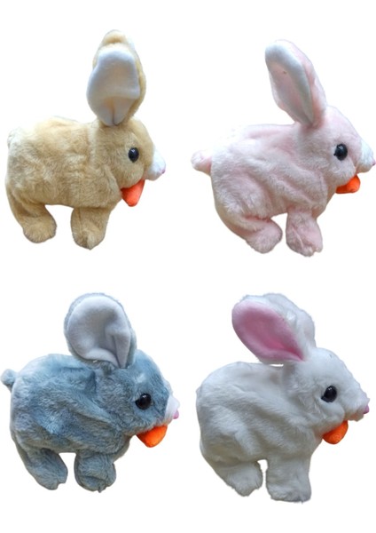 Karşınızda Neşeli Mi Neşeli: Zıplayan, Hareketli, Sesli, Işıklı ve Sevimli Peluş Tavşan Oyuncak!