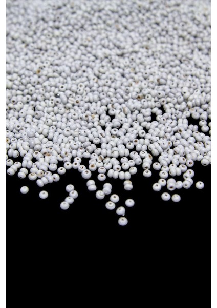 3 mm Beyaz Renk Ahşap Boncuk 50 gr