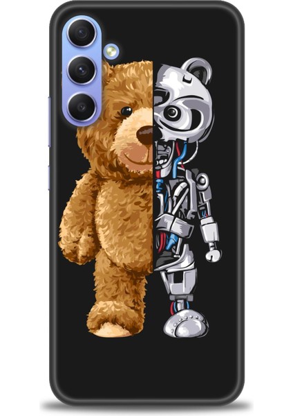 Samsung Galaxy S24 Plus Kılıf Hd Baskılı - Ayı ve Iskeleti