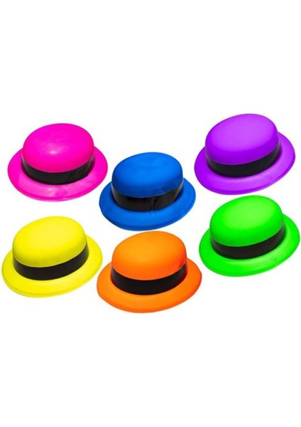 Neon Partisi Pembe Melon Plastik Parti Şapkası