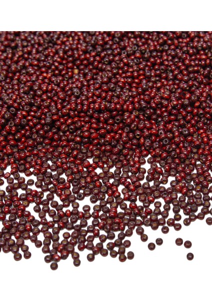 3 mm Koyu Bordo Ahşap Boncuk 50 gr
