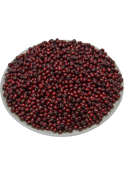 3 mm Koyu Bordo Ahşap Boncuk 50 gr fiyatları