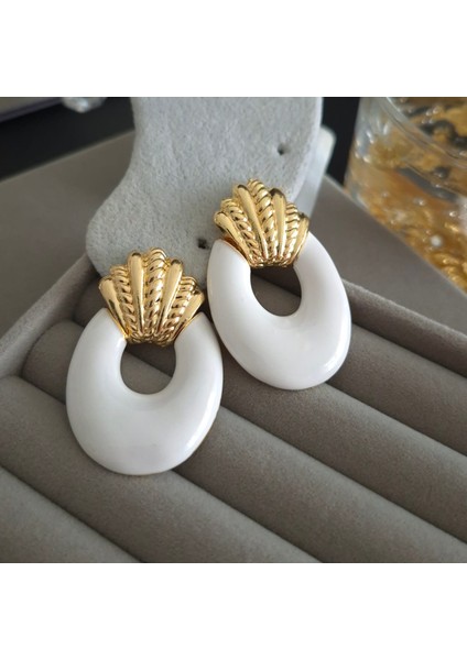 Vip Özel Seri Çift Renk Vintage Kadın Küpe