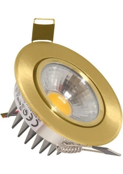 Helios 5W Gold Kasa Yuvarlak Cob LED HS-1202