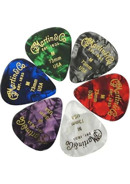 18A0096 Medium Pena 0.73 mm Gitar Pena (6 Adet)