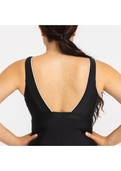 Nabaiji Kadın U Kesim Sırt Detaylı Hamile Mayosu - Siyah - Nora fırsatları