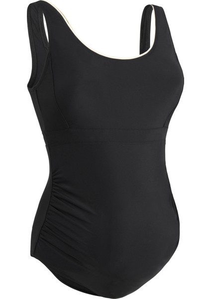 Nabaiji Kadın U Kesim Sırt Detaylı Hamile Mayosu - Siyah - Nora indirimleri