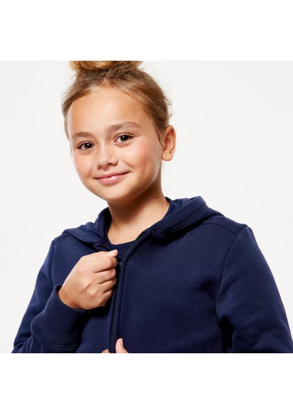 Domyos Çocuk Fermuarlı Sweatshirt - Lacivert modelleri