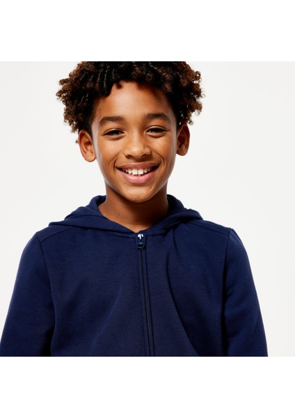 Domyos Çocuk Fermuarlı Sweatshirt - Lacivert indirimleri