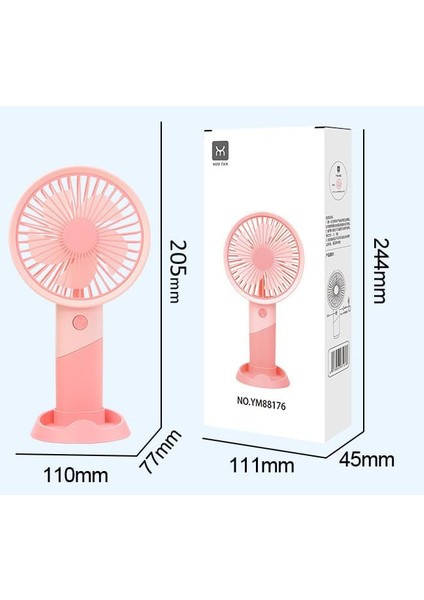 Şarjlı Masa Üstü ve El Fanı Taşınabilir Şarjlı Edilebilir Mini Fan