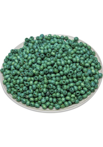 4 mm Turkuaz Renk Ahşap Boncuk 30 gr (800 Adet) fiyatları