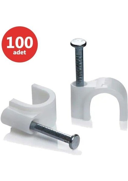 8 Numara 25 mm Çelik Çivili Kroşe (100'LÜ Paket)