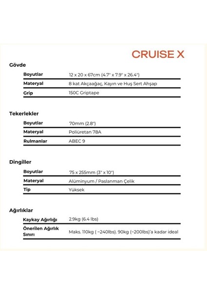 CruiseX Kaykay - Rainbow CX015 fırsatları