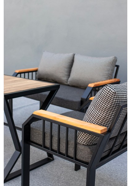60 x 20 Grandluxe Lux Bahçe Seti 2+1+1+Masa