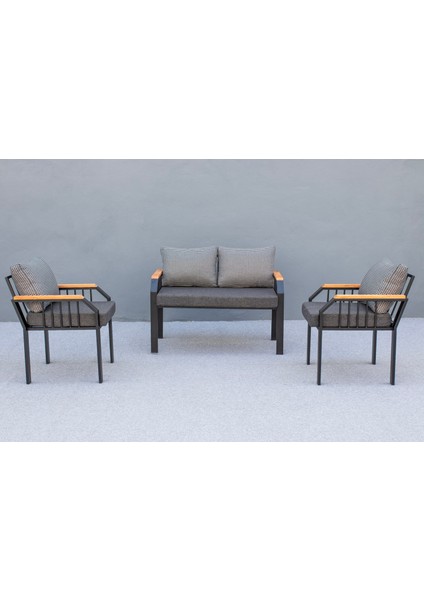 60 x 20 Grandluxe Lux Bahçe Seti 2+1+1+Masa