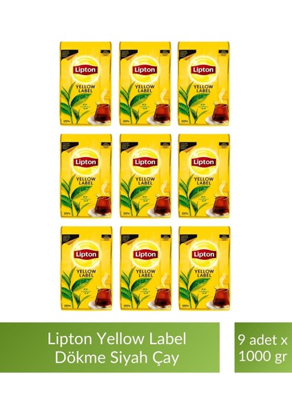 Yellow Label Dökme Siyah Çay 1000 gr x 9 Adet