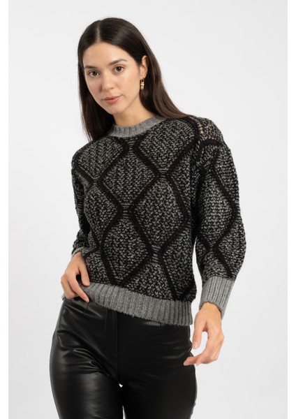 Rtd&vld Kadın VITA-188 Game Bisiklet Yaka Triko Kazak Siyah