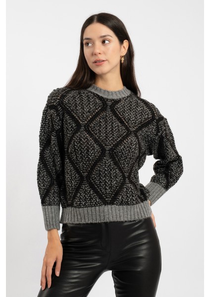 Rtd&vld Kadın VITA-188 Game Bisiklet Yaka Triko Kazak Siyah fırsatları