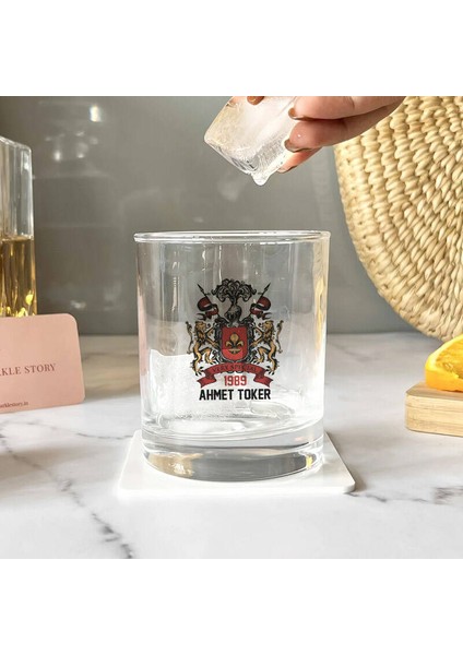Krallık Armalı Isme Özel Renkli Viski Kadehi fiyatları