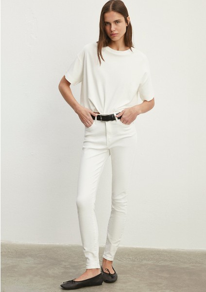 Kadın SERENAY Beyaz Gold Shape Jean Pantolon 100980-83673