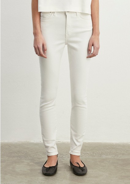 Kadın SERENAY Beyaz Gold Shape Jean Pantolon 100980-83673