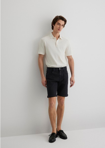 Erkek BRIAN Gri Street Comfort Jean Şort 0418484559