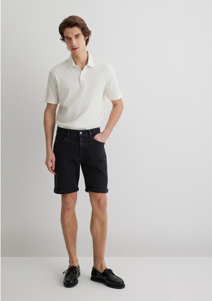 Erkek BRIAN Gri Street Comfort Jean Şort 0418484559