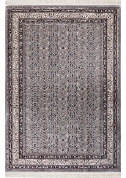 Ferimah 39758 Gri Yumuşak Dokulu Sık Dokuma Üst Kalite Vintage Ipek Bambu Halı