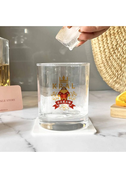 Tahttaki Kral Tasarımlı Isme Özel Renkli Viski Kadehi fiyatları