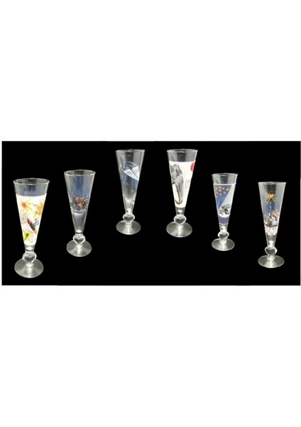 Cam Kadeh,şarap,şampanya,kokteyl Bardak Seti 6 Adet Italyan Tasarım 6,2X6,2X20CM indirimleri