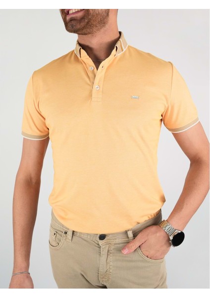 Erkek Yakalı Sarı Tshirt