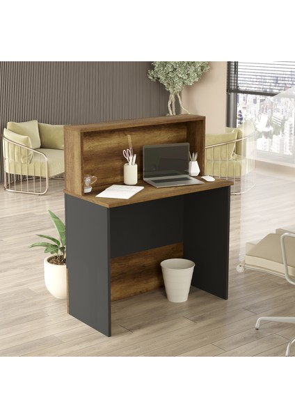 Verona Ofis Karşılama Bankosu Barok-Antrasit