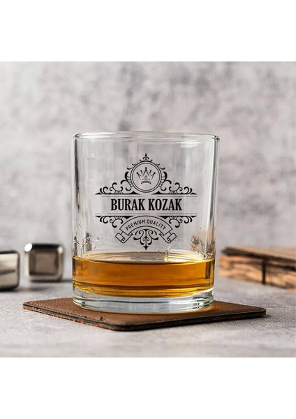 Isme Özel Geleneksel Motifli Desen Işlemeli Viski Bardağı