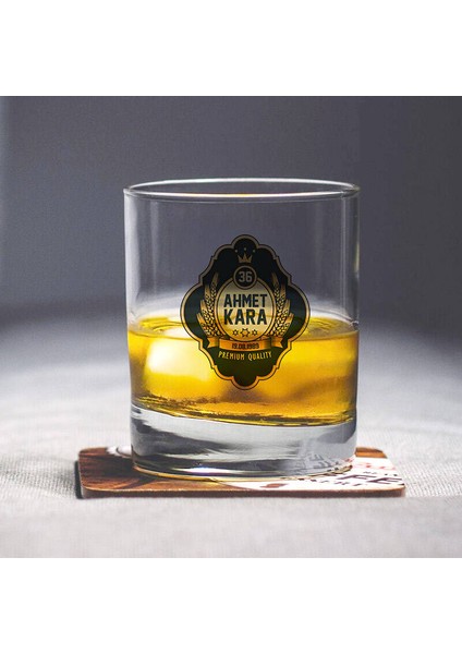 Tasarım Isme Özel Renkli Viski Kadehi