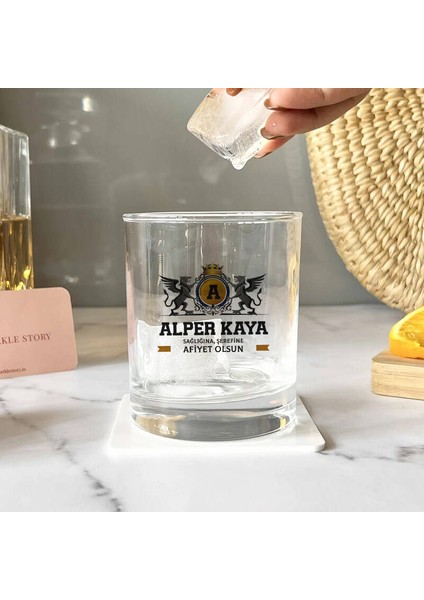 Kanatlı Aslanlar Isme Özel Renkli Viski Kadehi fiyatları
