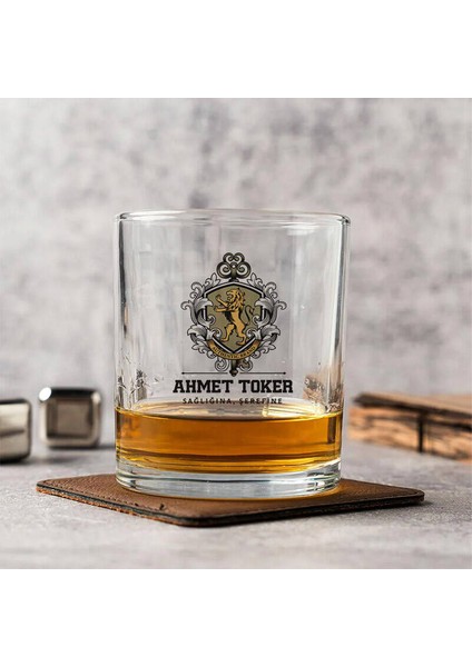 Orijinal Aslan Tasarımlı Isme Özel Renkli Viski Kadehi fırsatları