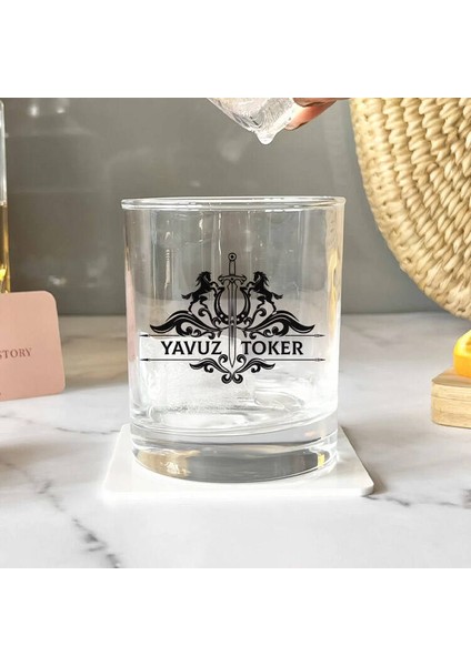 Özel Hat Sanatı Kişiye Özel Desen Işlemeli Viski Bardağı modelleri