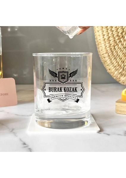 Isme Özel Vintage Desen Işlemeli Viski Bardağı fiyatları
