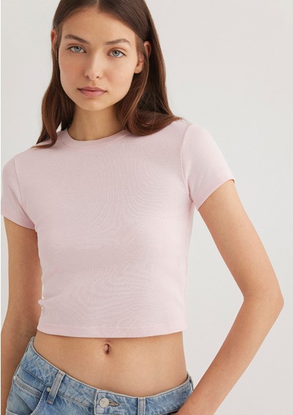 Pembe Basic Tişört 1600814-89200