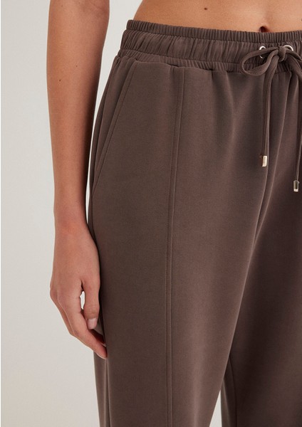 Lux Touch Tencel Tm Kahverengi Modal Eşofman Altı 1600453-87537