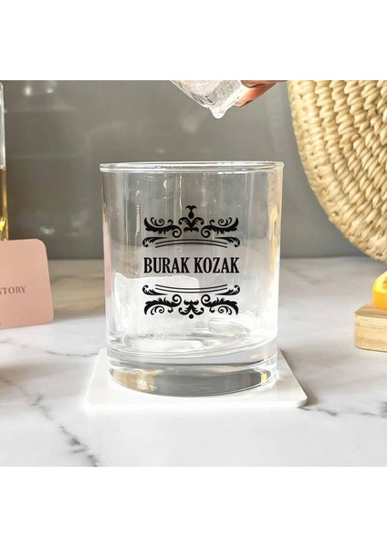 Özel Motifli Kişiye Özel Desen Işlemeli Viski Bardağı modelleri