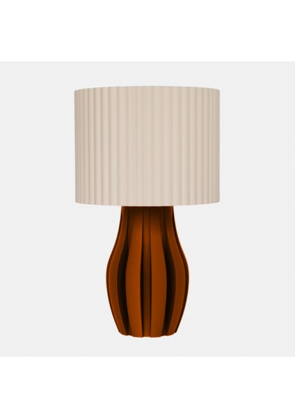 Orbis Abajur -Bej Başlıklı | Minimalist - Şık | Masa - Gece Lambası