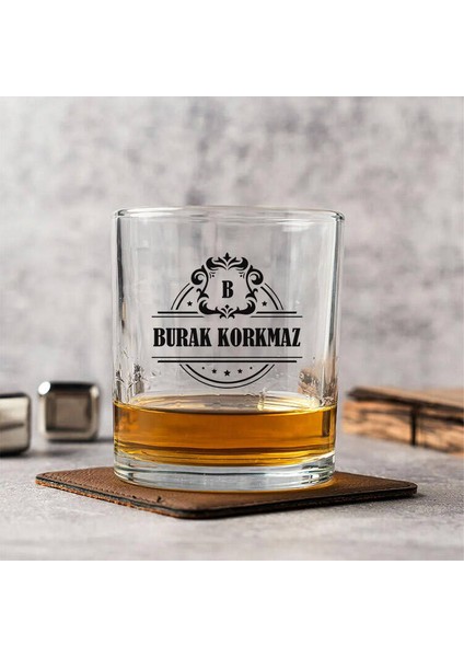 Göz Alıcı Desen Işlemeli Kişiye Özel Viski Bardağı