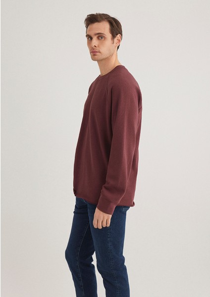Uzun Kollu Bordo Tişört 0612510-70396 modelleri